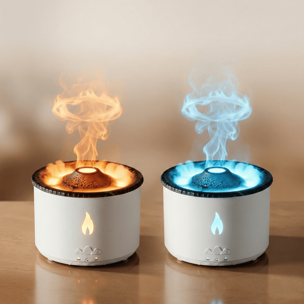 Volcano Flame Humidifier Diffuser with Aroma Mist