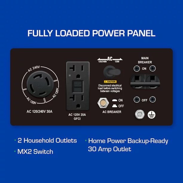 DuroMax XP5500EH 5,500 Watt Portable Dual Fuel Gas Propane Powered Generator