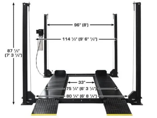 Atlas Apex 8 8,000 lb 4-Post Lift Car