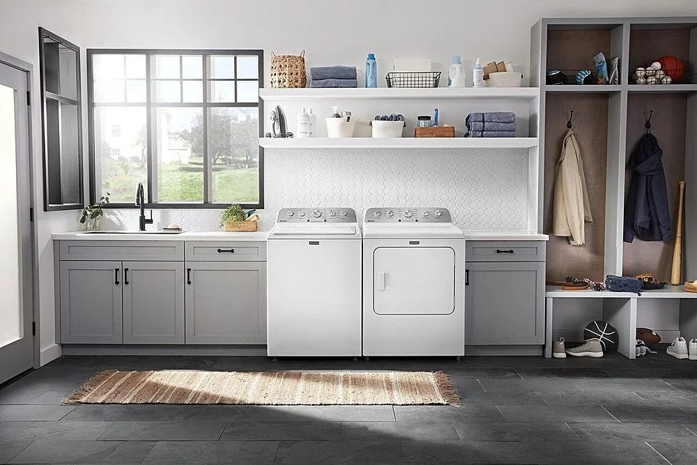 Maytag – 5.2 Cu. Ft. High Efficiency Top Load Washer with Extra Power Button – White