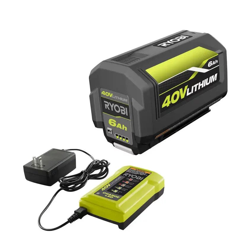 RYOBI 40V Brushless 20 in. Cordless Walk Behind Self-Propelled Lawn Mower with 6.0 Ah Battery & Charger