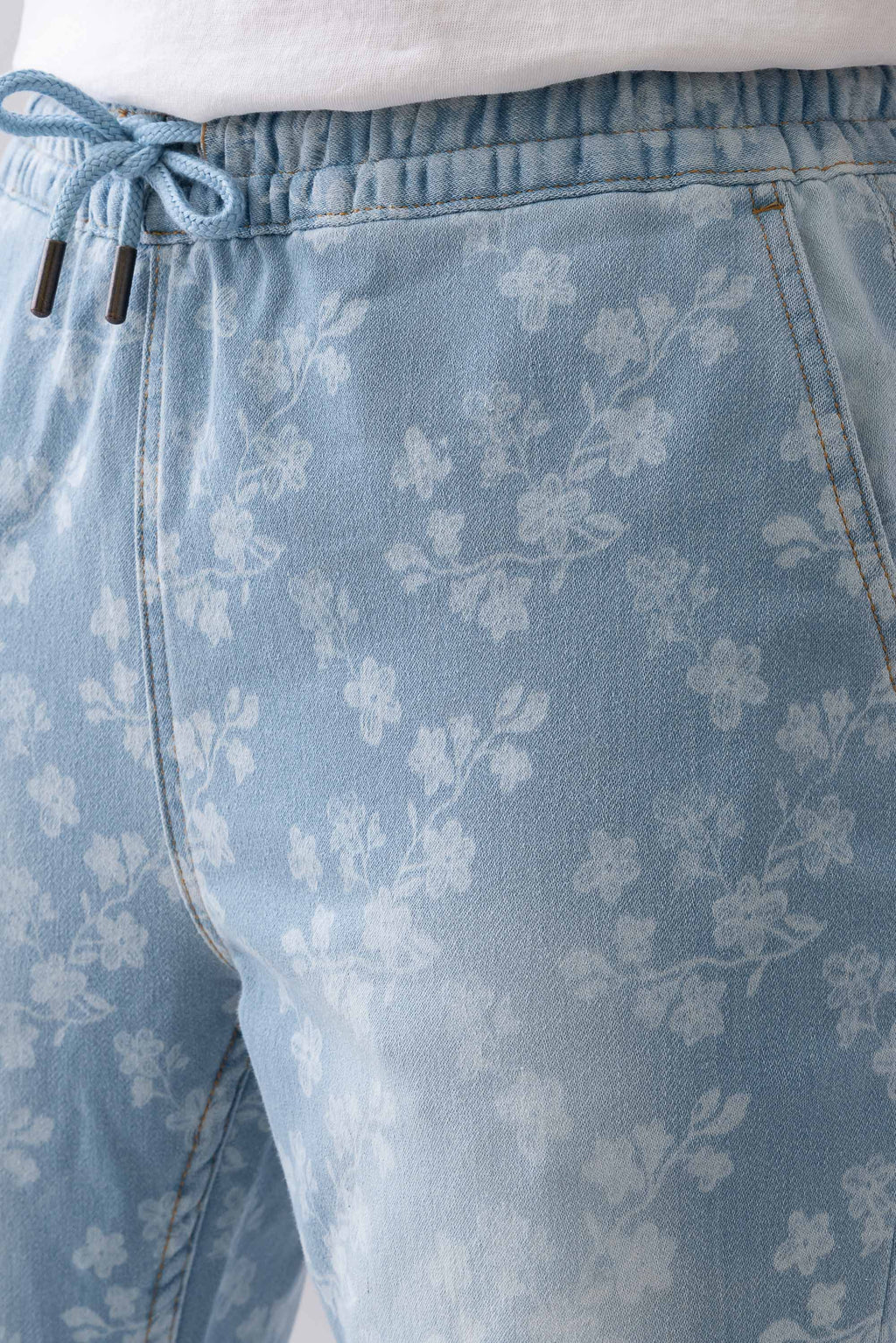 City Fashion Regular Fit Floral Print Denim Jeans for Women